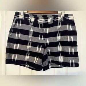 LOFT Womens black Striped Shorts Size 10